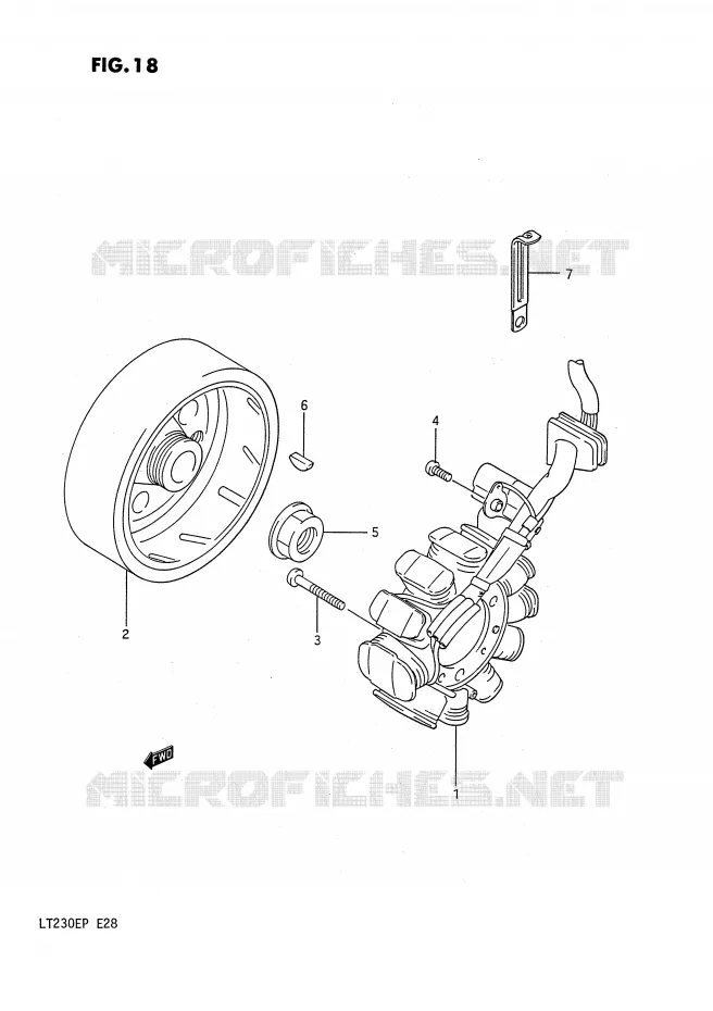 ALLUMAGE ROTOR - STATOR Suzuki QUAD 230 QUADSPORT 1987  LT230EH(E28)