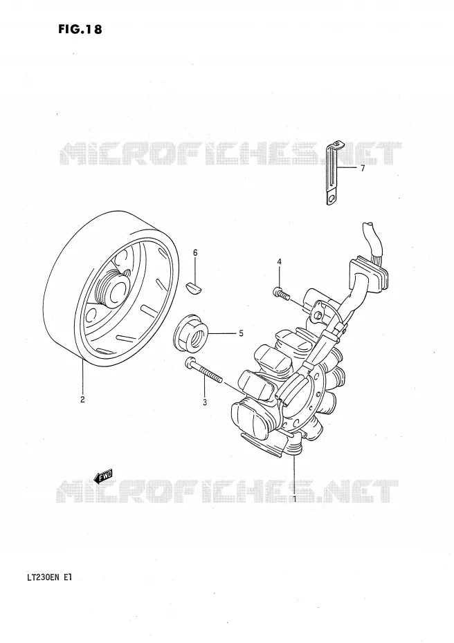 ALLUMAGE ROTOR - STATOR Suzuki QUAD 230 QUADSPORT 1992  LT230EN(E1)