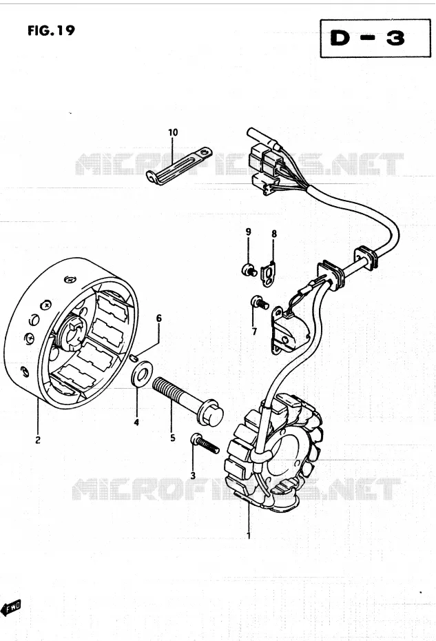 ALLUMAGE ROTOR - STATOR Suzuki QUAD 250 QUADRUNNER 1986  LT250EFG(F/2/G)