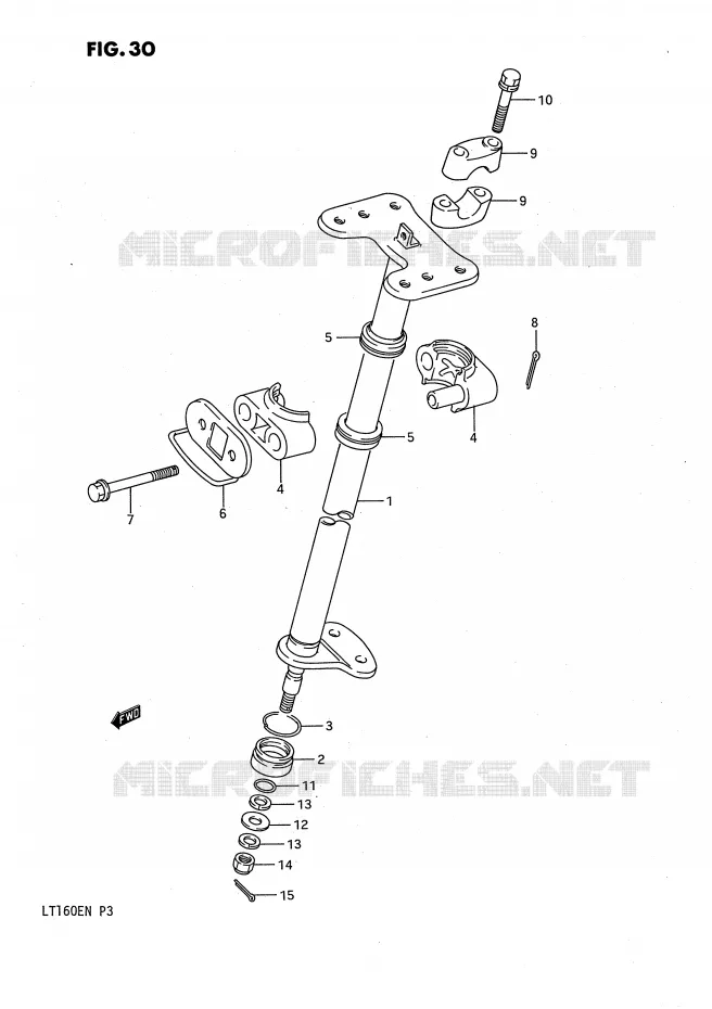 DIRECTION Suzuki QUAD 160 QUADRUNNER 1989  LT160EK(P3)