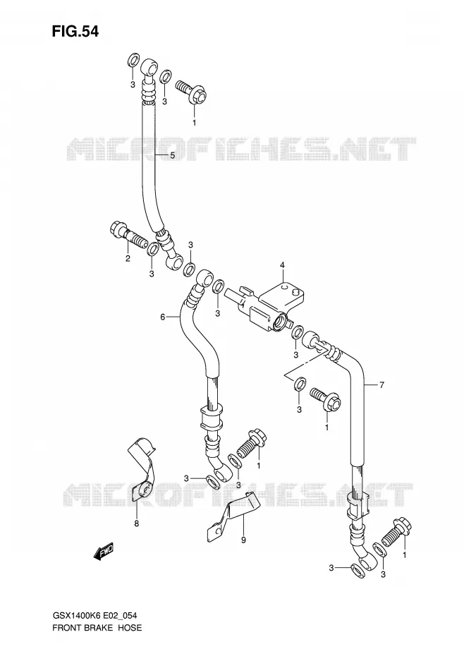 DURITE DE FREIN AVANT Suzuki MOTO 1400 GSX 2006  GSX1400K6(E2)