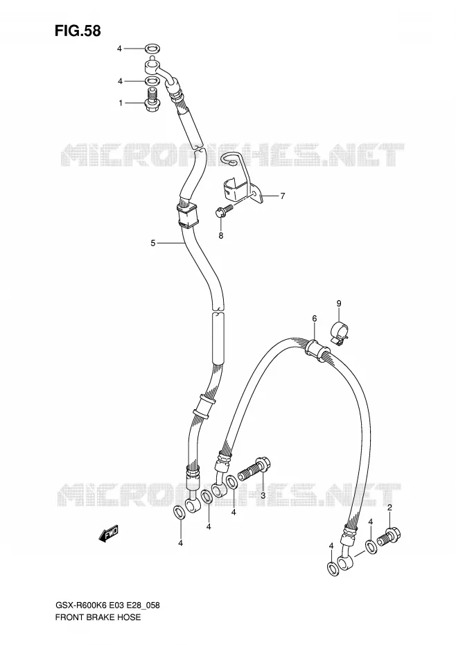 DURITE DE FREIN AVANT Suzuki MOTO 600 GSX-R 2007  GSX-R600K7(E3/E28)
