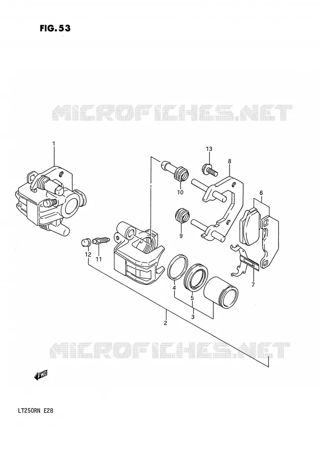 ETRIER DE FREIN AVANT Suzuki QUAD 250 QUADRACER 1991  LT250RM(E28)