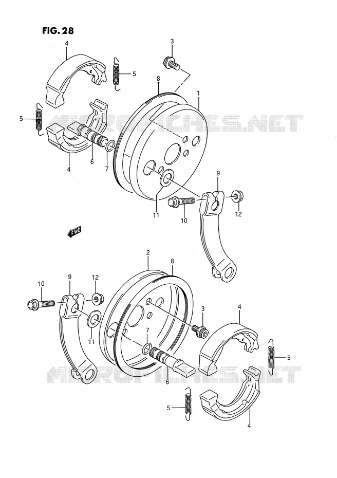 FREIN AVANT Suzuki QUAD 80 QUADSPORT 1990  LT80L(P3)