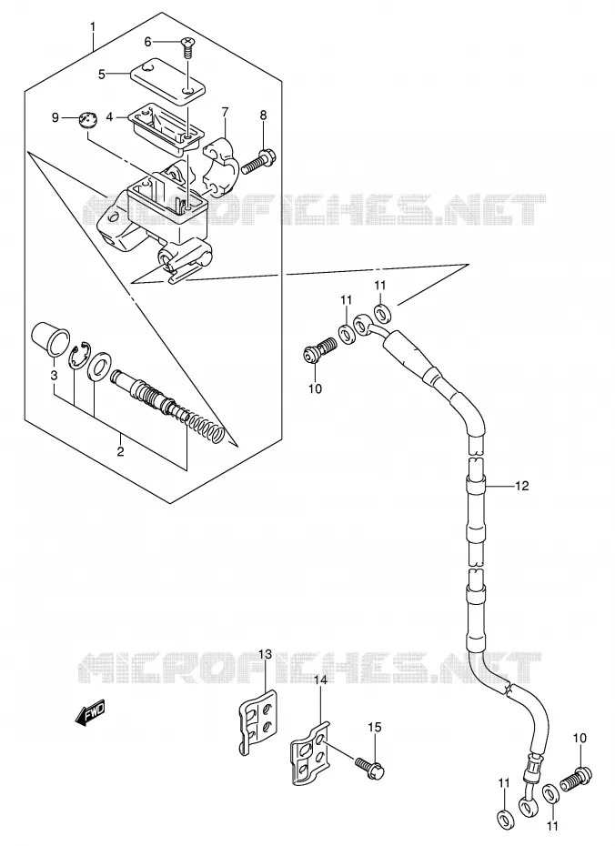 MAITRE CYLINDRE AVANT Suzuki MOTO 450 RM-Z 2007  RM-Z450ZK7(E3/E28)