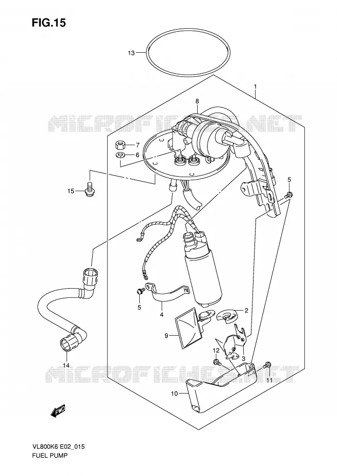 POMPE A ESSENCE Suzuki MOTO 800 VOLUSIA 2006  VL800CK6(E2)