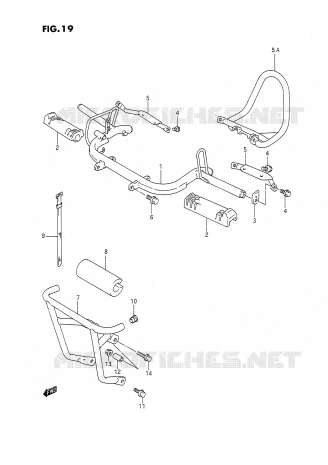 REPOSE PIED Suzuki QUAD 80 QUADSPORT 1990  LT80L(P28)