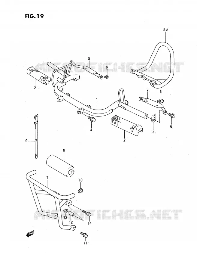 REPOSE PIED Suzuki QUAD 80 QUADSPORT 1995  LT80S(P3)
