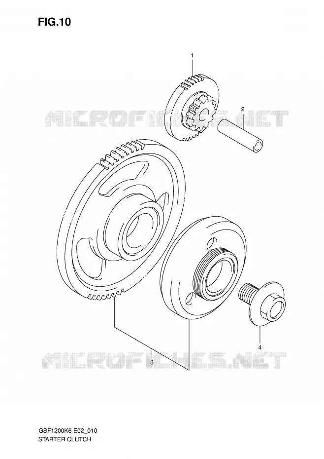 ROUE LIBRE DE DEMARREUR Suzuki MOTO 1200 BANDIT 2006  GSF1200AK6(E2)