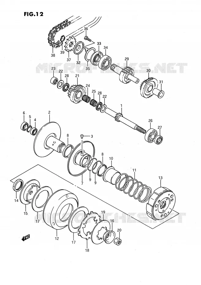 TRANSMISSION (2) Suzuki QUAD 80 QUADSPORT 1993  LT80P(P3)