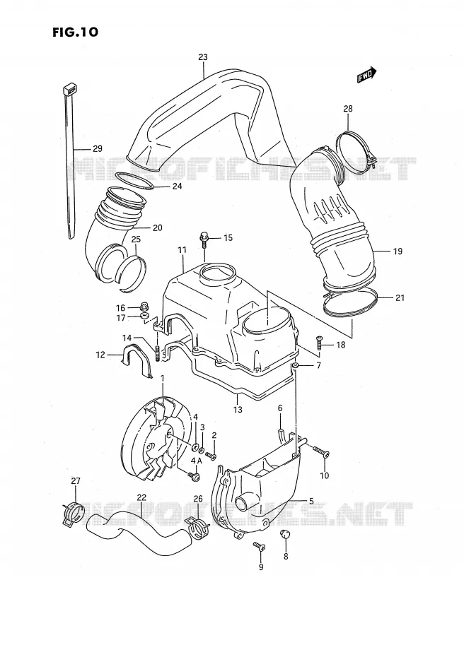 VENTILATEUR DE REFROIDISSEMENT Suzuki QUAD 80 QUADSPORT 1988  LT80J(P1)