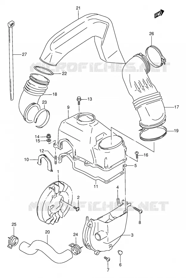 VENTILATEUR DE REFROIDISSEMENT Suzuki QUAD 80 QUADSPORT 2000  LT80Y(P3/P28)