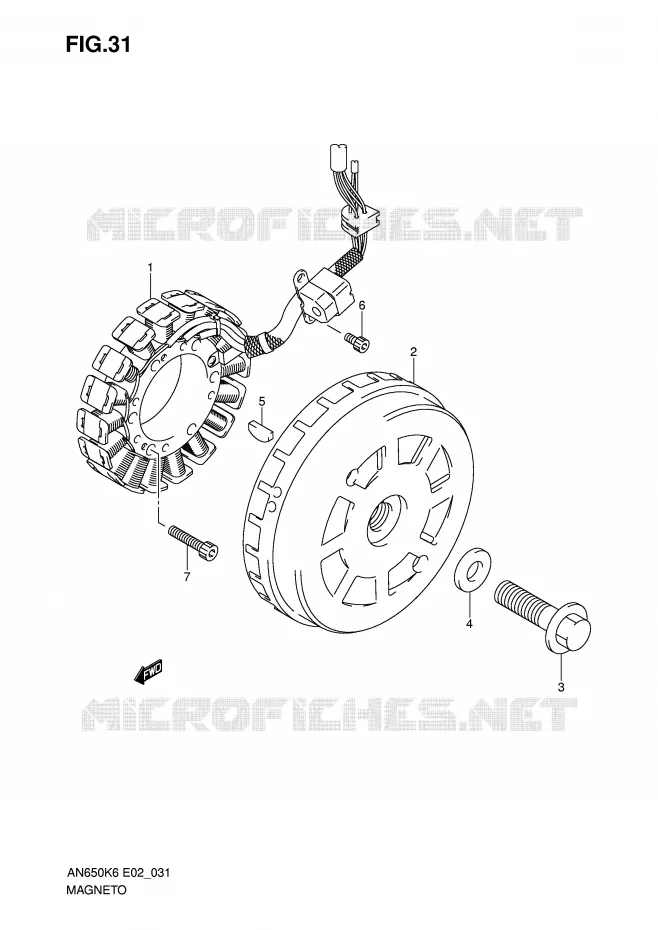 ALLUMAGE ROTOR - STATOR Suzuki SCOOTER 650 BURGMAN 2008  AN650AZK8(E2)