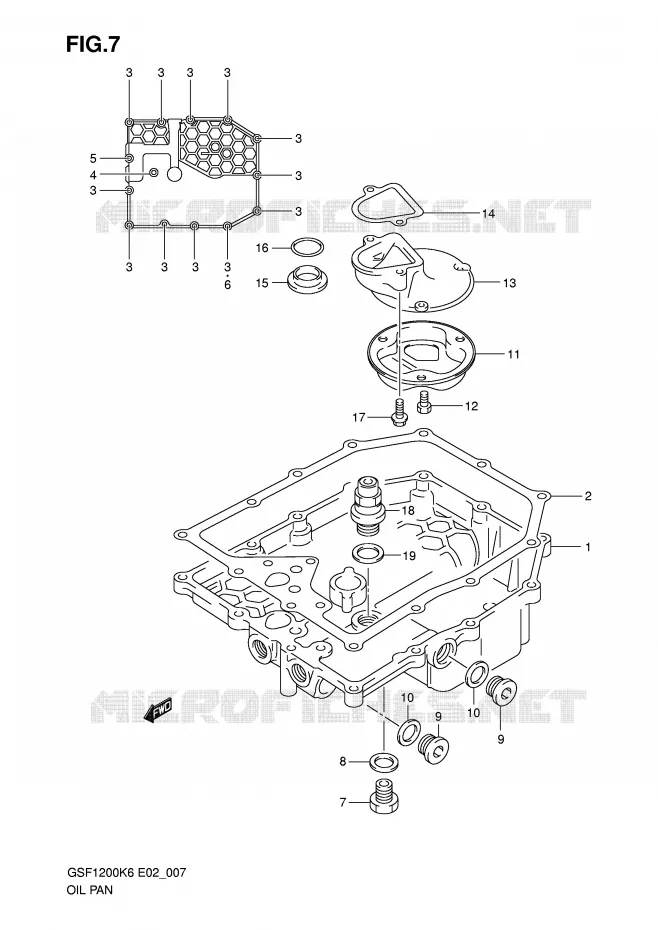 CARTER INFERIEUR Suzuki MOTO 1200 BANDIT-S 2006  GSF1200SAK6(E2)