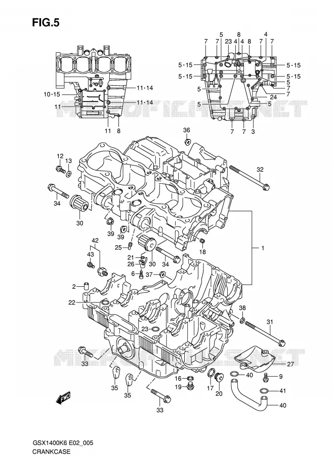 CARTER Suzuki MOTO 1400 GSX 2007  GSX1400ZK7(E2)