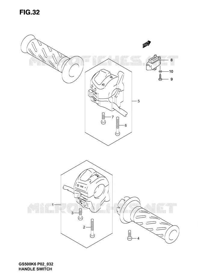 COMMODOS (MODELE K4/K5) Suzuki MOTO 500 GS-E 2006  GS500K6(P19)