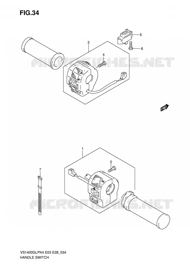 COMMODOS (VS1400GLPK4) Suzuki MOTO 1400 INTRUDER 2008  VS1400K8(E3/E28)