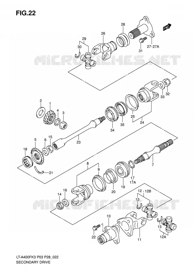 COUPLE CONIQUE Suzuki QUAD 400 EIGER 2012  LT-A400FK6(P3/P28)