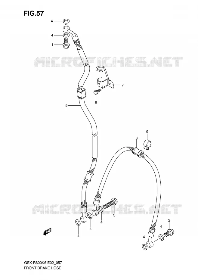 DURITE DE FREIN AVANT Suzuki MOTO 600 GSX-R 2007  GSX-R600U3K7(E2)