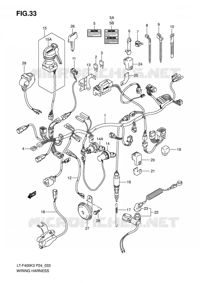 FAISCEAU ELECTRIQUE Suzuki QUAD 400 EIGER 2003  LT-F400K3(P24)