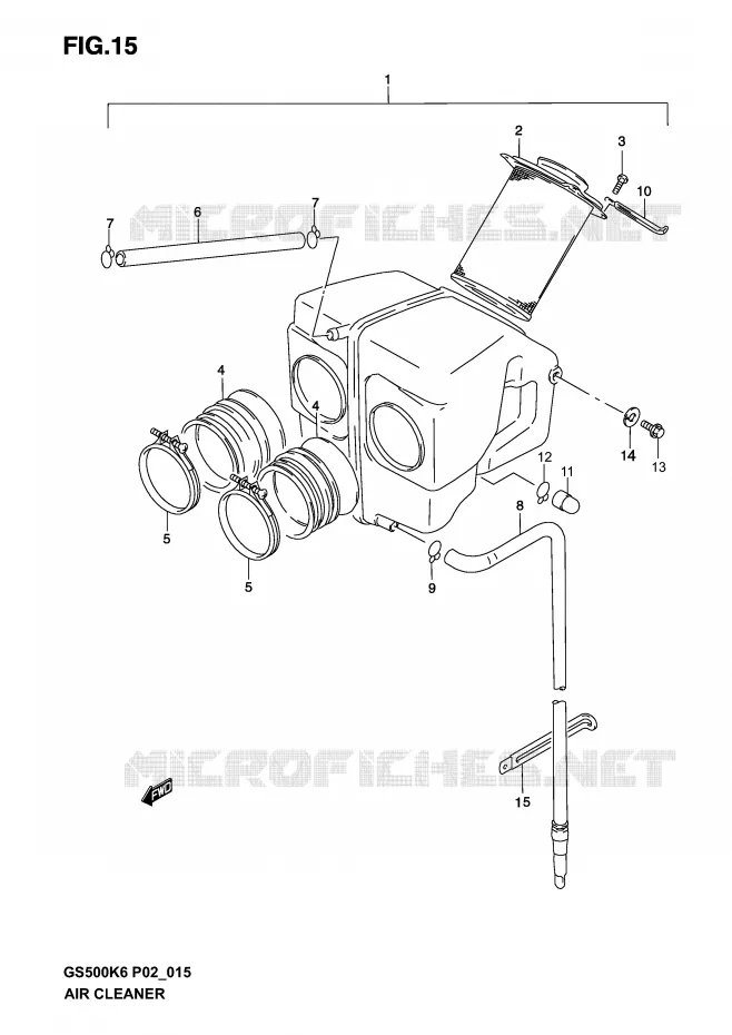 FILTRE A AIR Suzuki MOTO 500 GS-E 2006  GS500K6(P19)