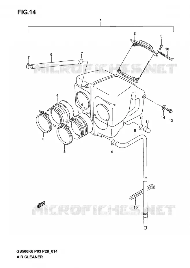 FILTRE A AIR Suzuki MOTO 500 GS-E 2006  GS500K6(P3)