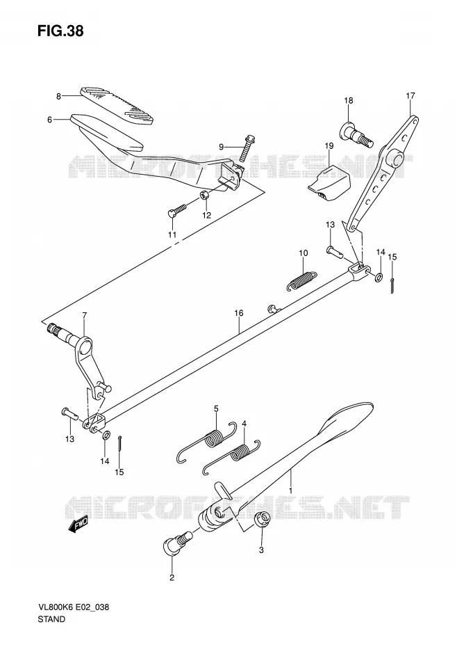 FREIN ARRIERE Suzuki MOTO 800 VOLUSIA 2009  VL800K9(E2)