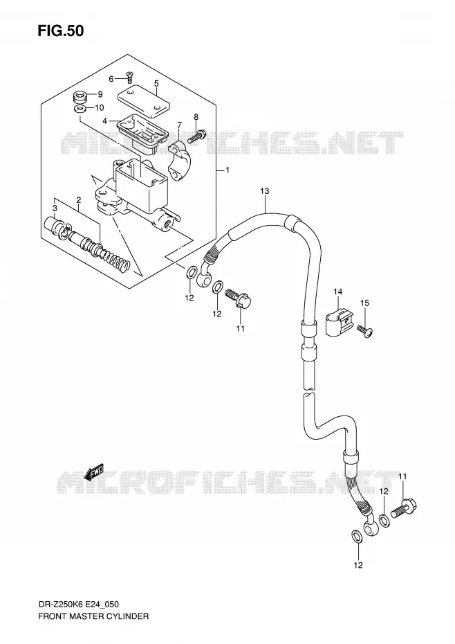 MAITRE CYLINDRE AVANT Suzuki MOTO 250 DR-Z 2006  DR-Z250K6(E24)