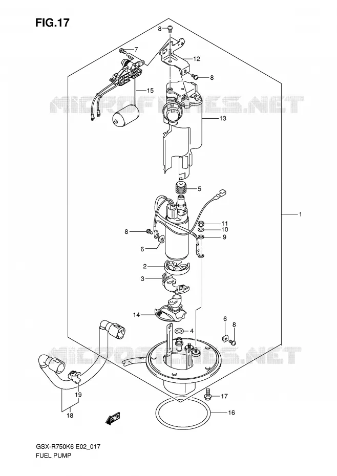 POMPE A ESSENCE Suzuki MOTO 750 GSX-R 2006  GSX-R750K6(E2)
