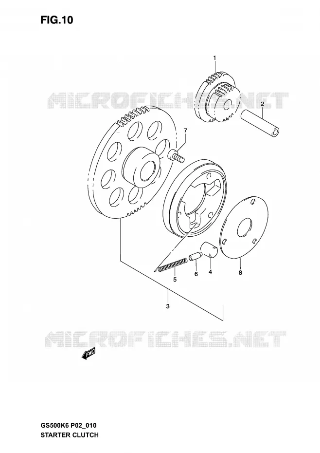 ROUE LIBRE DE DEMARREUR Suzuki MOTO 500 GS-F 2005  GS500FUK5(P19)