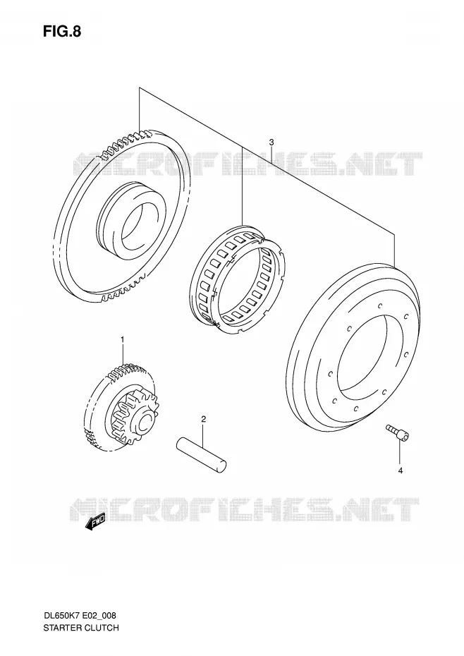 ROUE LIBRE DE DEMARREUR Suzuki MOTO 650 V-STROM 2009  DL650UEK9(E2)