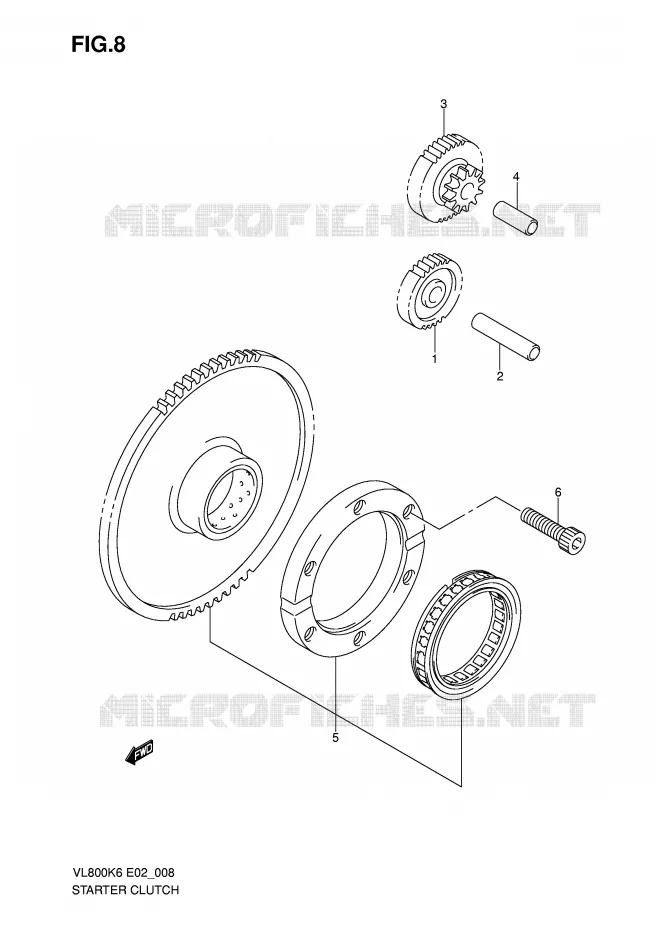 ROUE LIBRE DE DEMARREUR Suzuki MOTO 800 VOLUSIA 2009  VL800K9(E2)