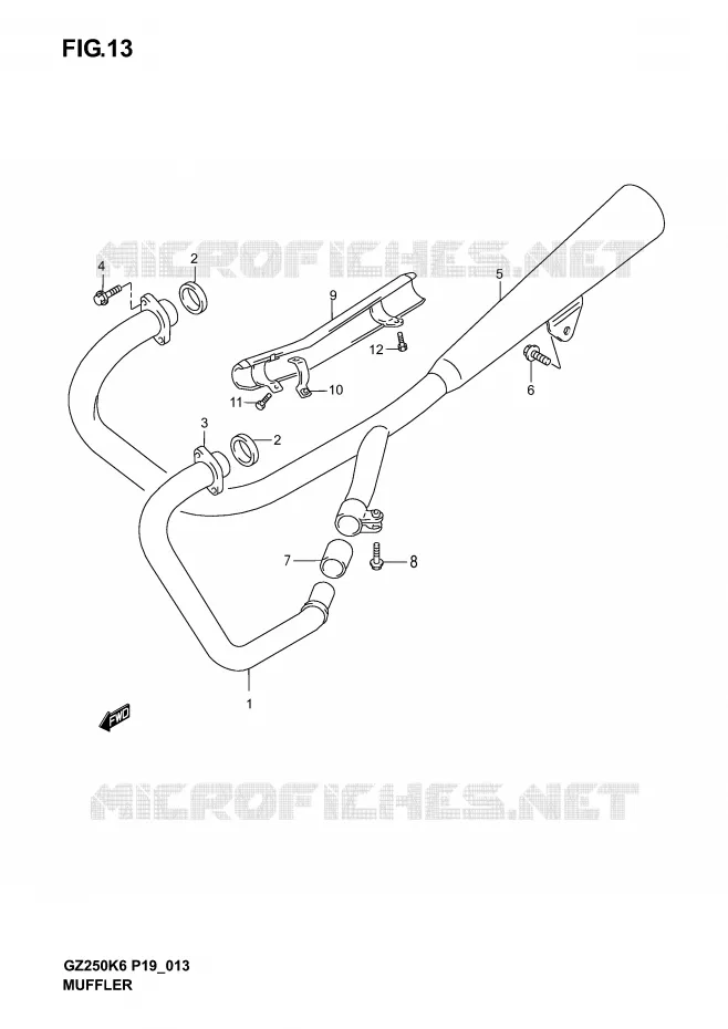 SILENCIEUX Suzuki MOTO 250 MARAUDER 2006  GZ250K6(P19)