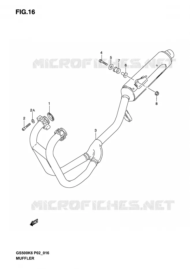 SILENCIEUX Suzuki MOTO 500 GS-F 2006  GS500FUK6(P19)