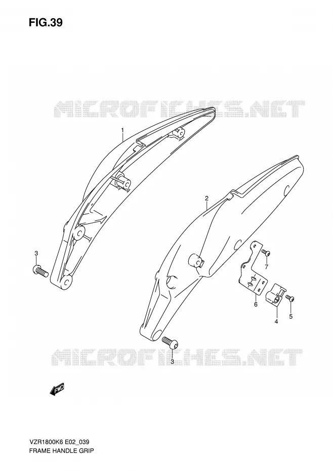 SUPPORT ARRIERE (MODEL K6/K7) Suzuki MOTO 1800 INTRUDER 2009  VZR1800K9(E2)
