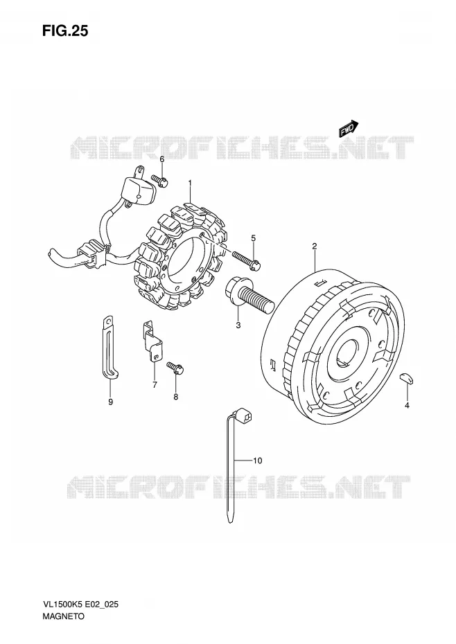 ALLUMAGE ROTOR - STATOR Suzuki MOTO 1500 INTRUDER 2007  VL1500K7(E2)