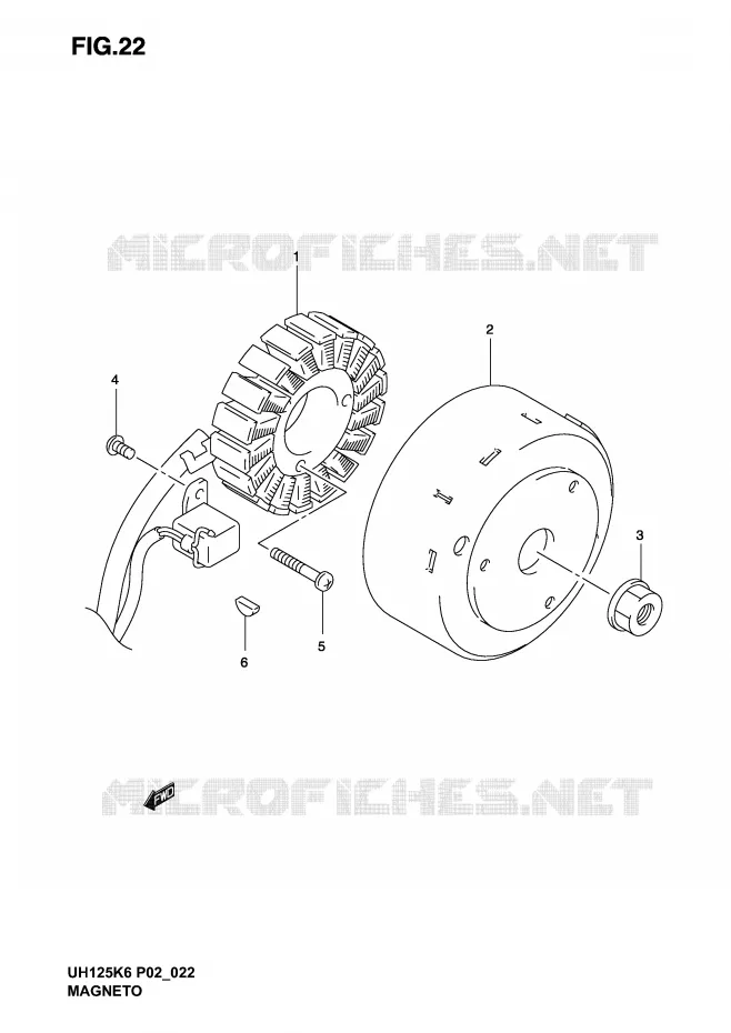 ALLUMAGE ROTOR - STATOR Suzuki SCOOTER 125 BURGMAN 2002  UH125K2(P2)