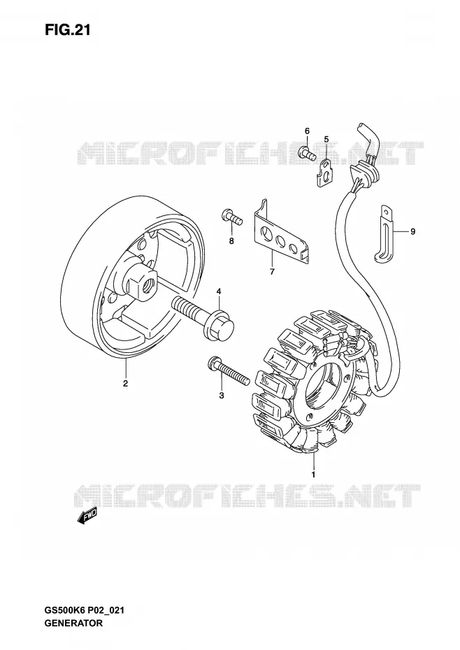 ALTERNATEUR Suzuki MOTO 500 GS-F 2005  GS500FUK5(P19)