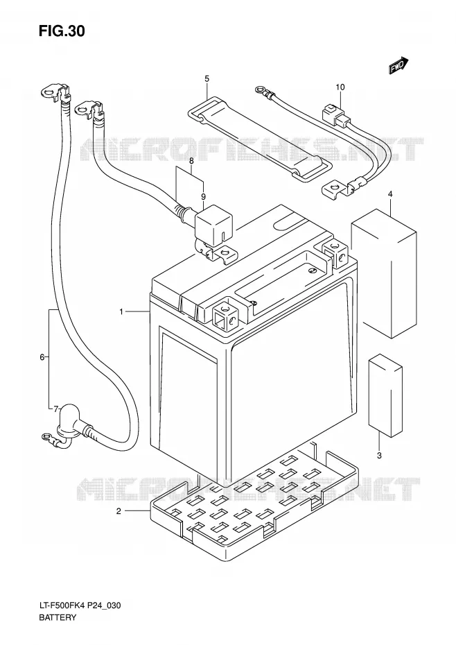 BATTERIE Suzuki QUAD 500 VINSON 2005  LT-F500FK5(P24)