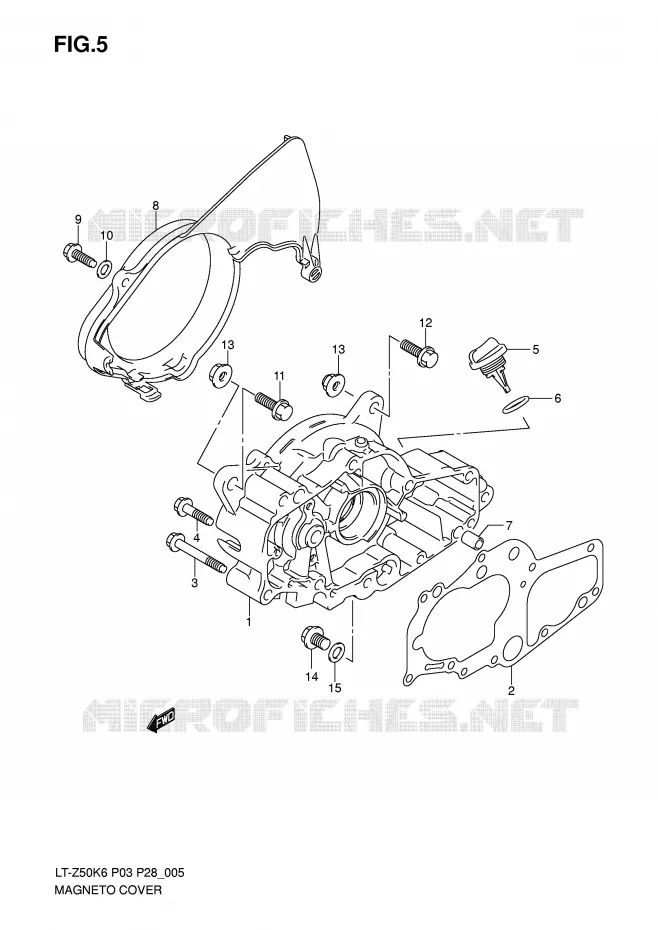 CARTER ALLUMAGE Suzuki QUAD 50 QUADSPORT 2008  LT-Z50K8(P3/P28)