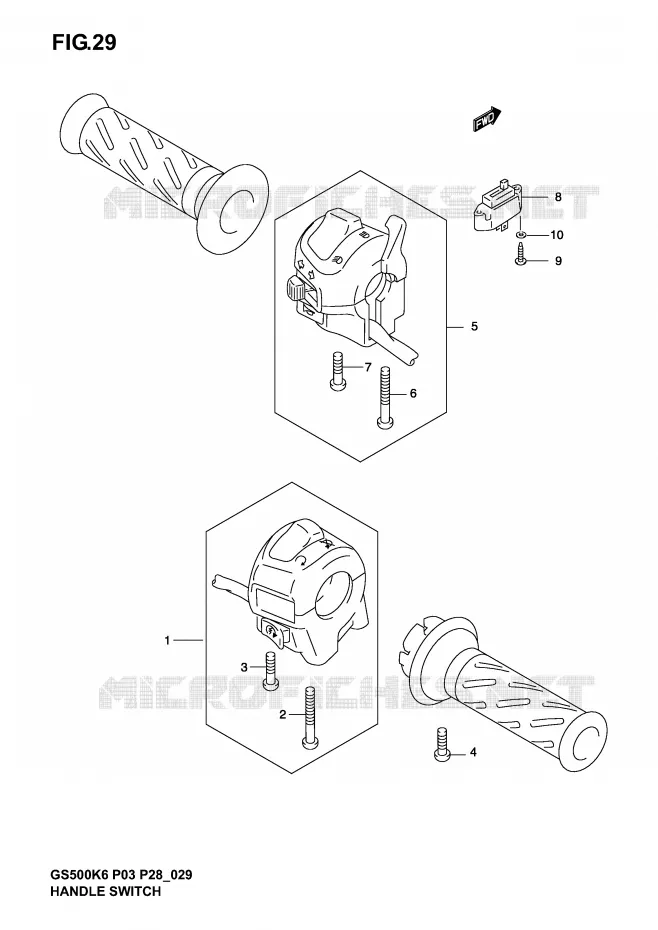COMMODOS (MODELE K3/K4/K5) Suzuki MOTO 500 GS-E 2005  GS500K5(P3)