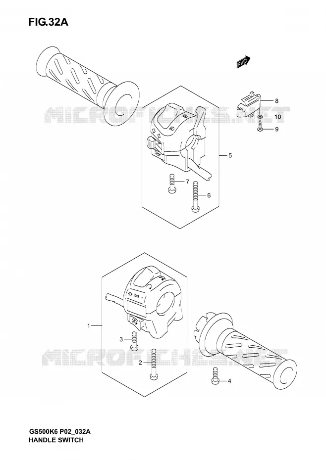 COMMODOS (MODELE K6) Suzuki MOTO 500 GS-E 2006  GS500K6(P19)