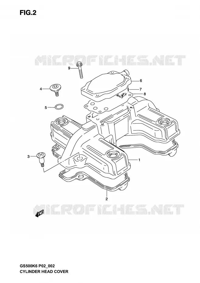COUVERCLE DE CULASSE Suzuki MOTO 500 GS-E 2005  GS500K5(P19)