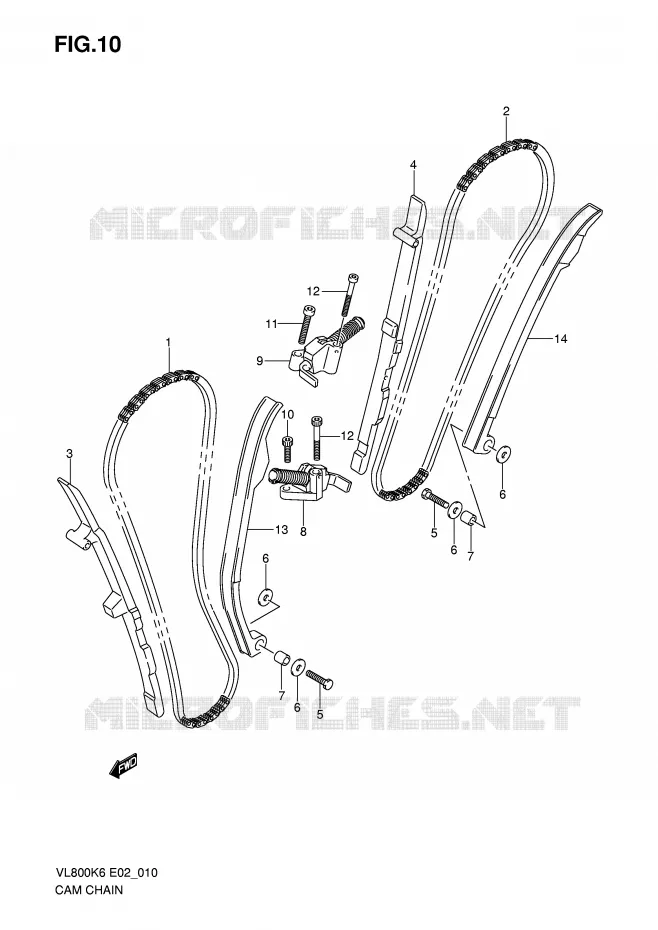 DISTRIBUTION Suzuki MOTO 800 VOLUSIA 2008  VL800UEK8(E2)