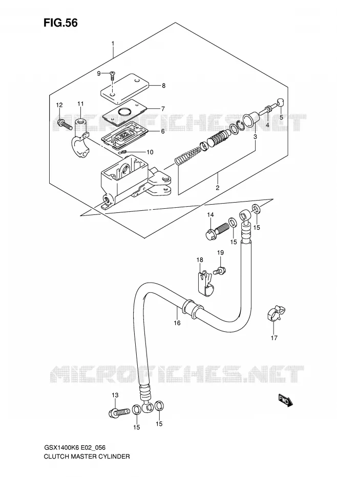 MAITRE CYLINDRE D'EMBRAYAGE Suzuki MOTO 1400 GSX 2006  GSX1400U1K6(E2)