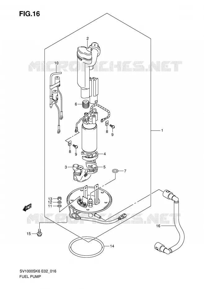 POMPE A ESSENCE Suzuki MOTO 1000 SV 2007  SV1000K7(E2)