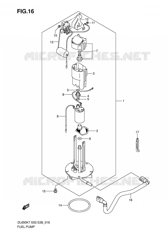 POMPE A ESSENCE Suzuki MOTO 650 V-STROM 2010  DL650L0(E3/E28)
