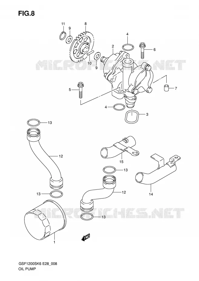 POMPE A HUILE Suzuki MOTO 1200 BANDIT 2006  GSF1200SAK6(E28)