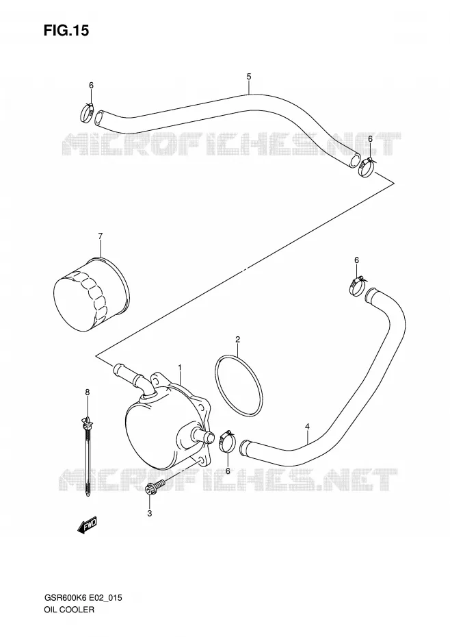 RADIATEUR D'HUILE Suzuki MOTO 600 GSR 2010  GSR600L0(E2)