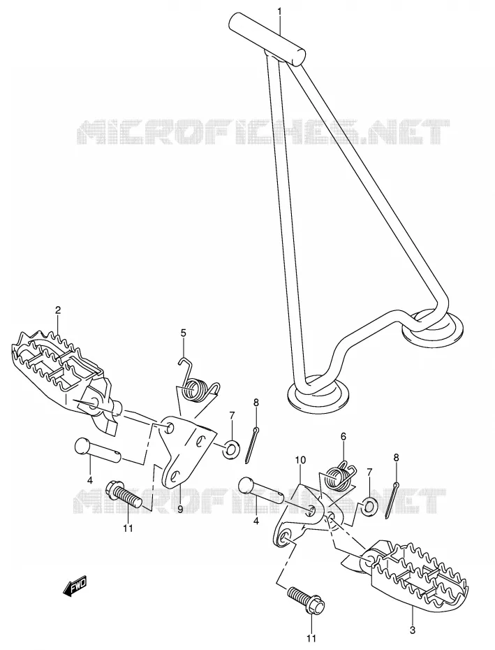 REPOSE PIED Suzuki MOTO 450 RM-Z 2007  RM-Z450ZK7(E3/E28)